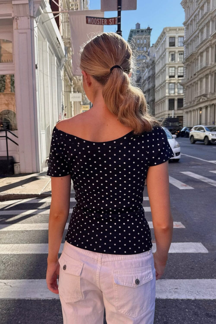 Brandy Melville Ginny Polka Dot Top