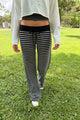 Heather Grey and Black Stripes