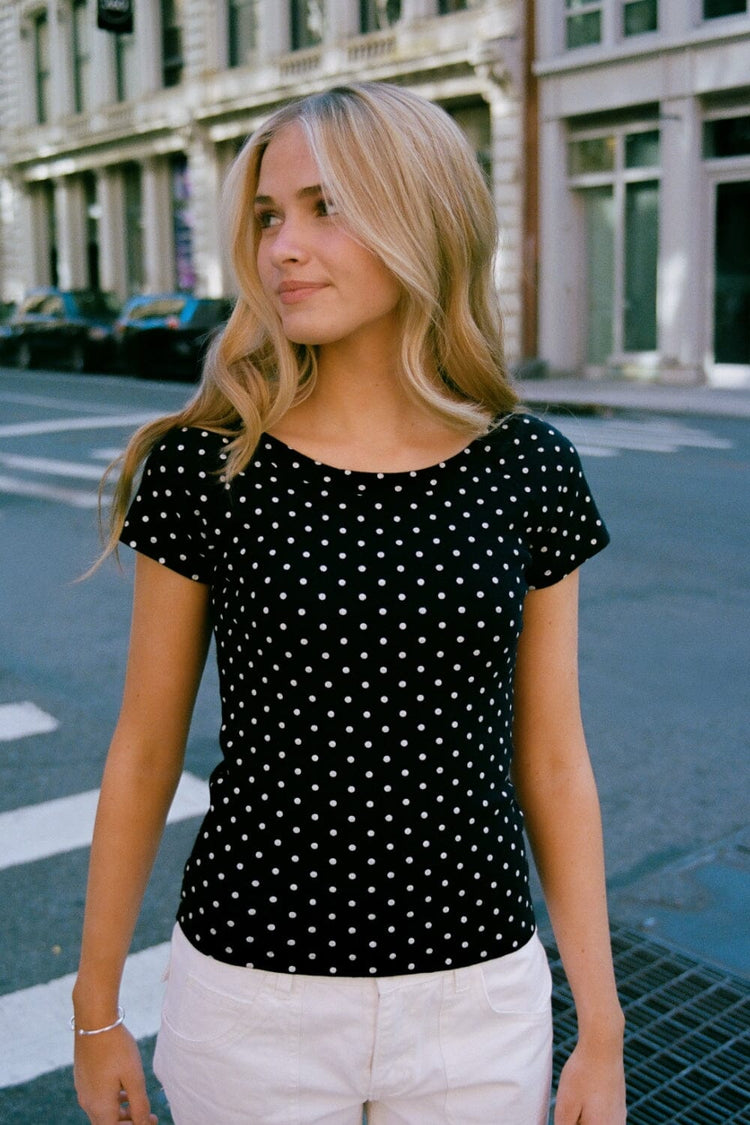 Brandy Melville Ginny Polka Dot Top
