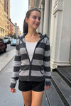Heather Grey and Black Stripes