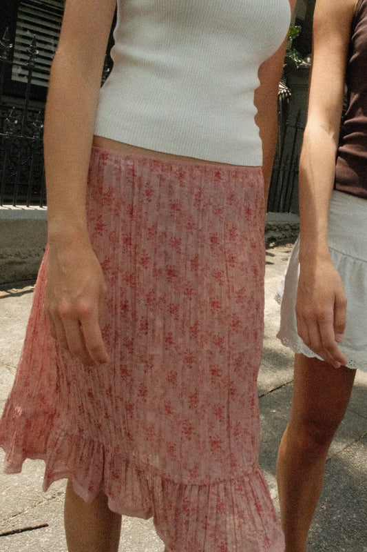 Brandy Melville Justine Floral Skirt