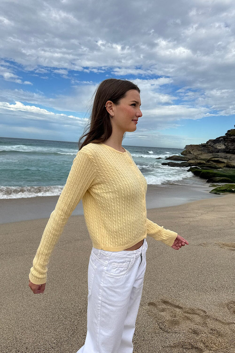 Brandy Melville Zoe Cable Knit Cardigan