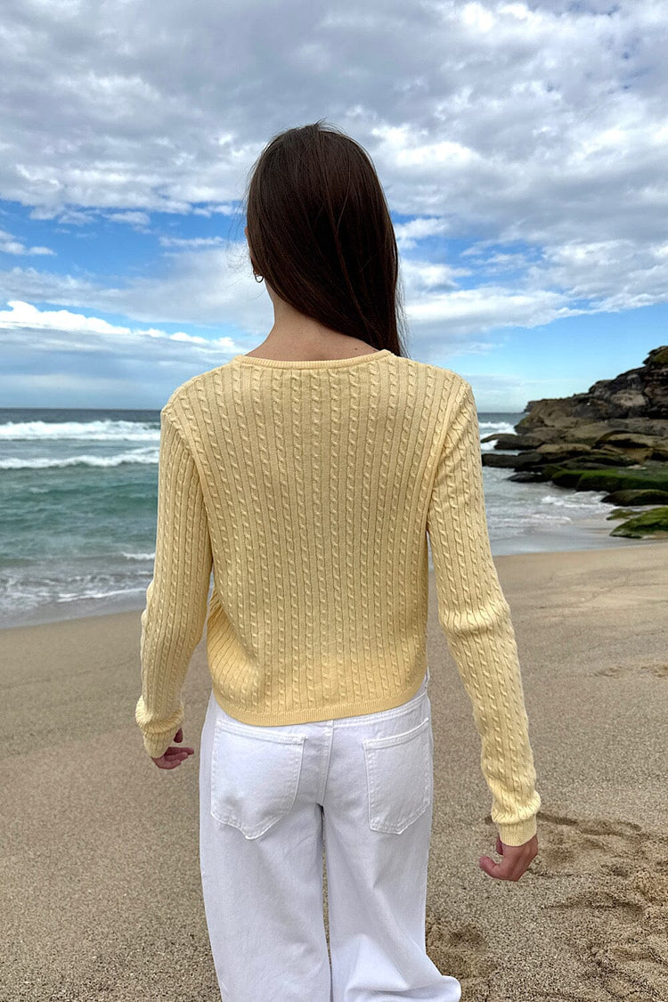 Brandy Melville Zoe Cable Knit Cardigan