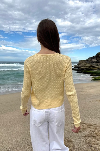 Brandy Melville Zoe Cable Knit Cardigan