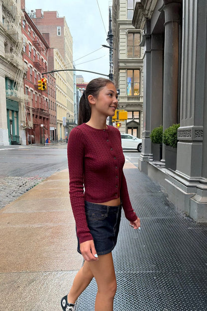 Brandy Melville Zoe Cable Knit Cardigan
