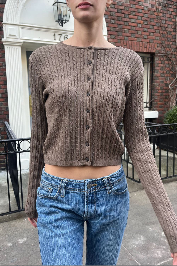 Brandy Melville Zoe Cable Knit Cardigan