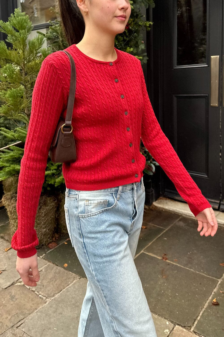 Brandy Melville Zoe Cable Knit Cardigan