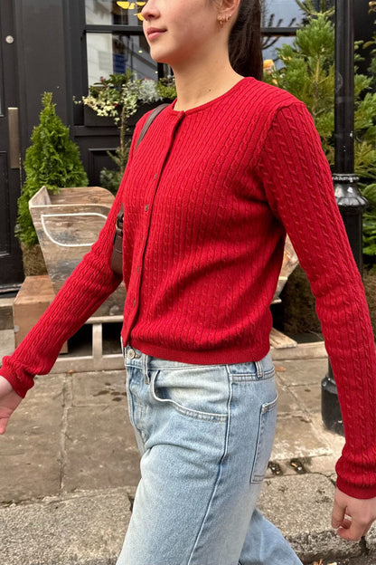 Brandy Melville Zoe Cable Knit Cardigan