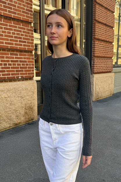 Brandy Melville Zoe Cable Knit Cardigan