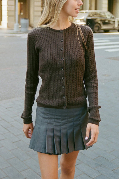 Brandy Melville Zoe Cable Knit Cardigan