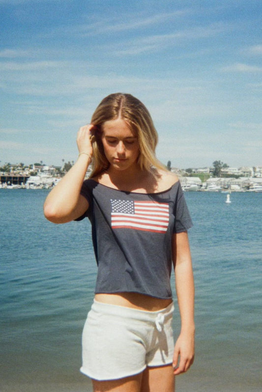 Brandy Melville Robyn American Flag Top