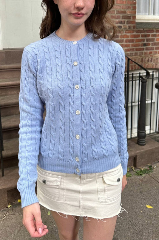 Brandy Melville Olsen Wool Cable Knit Cardigan