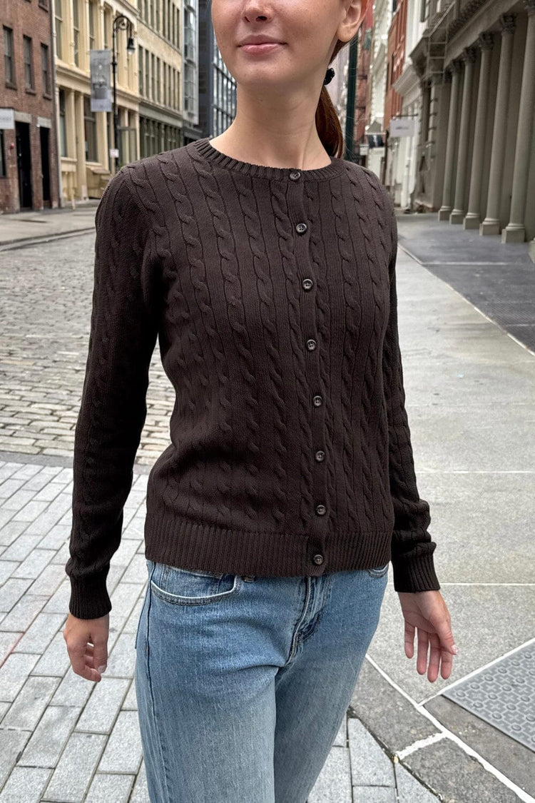 Brandy Melville Amalie Cable Knit Cardigan