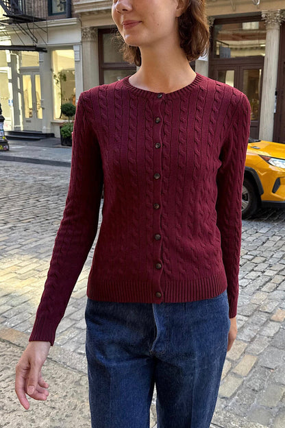 Brandy Melville Amalie Cable Knit Cardigan