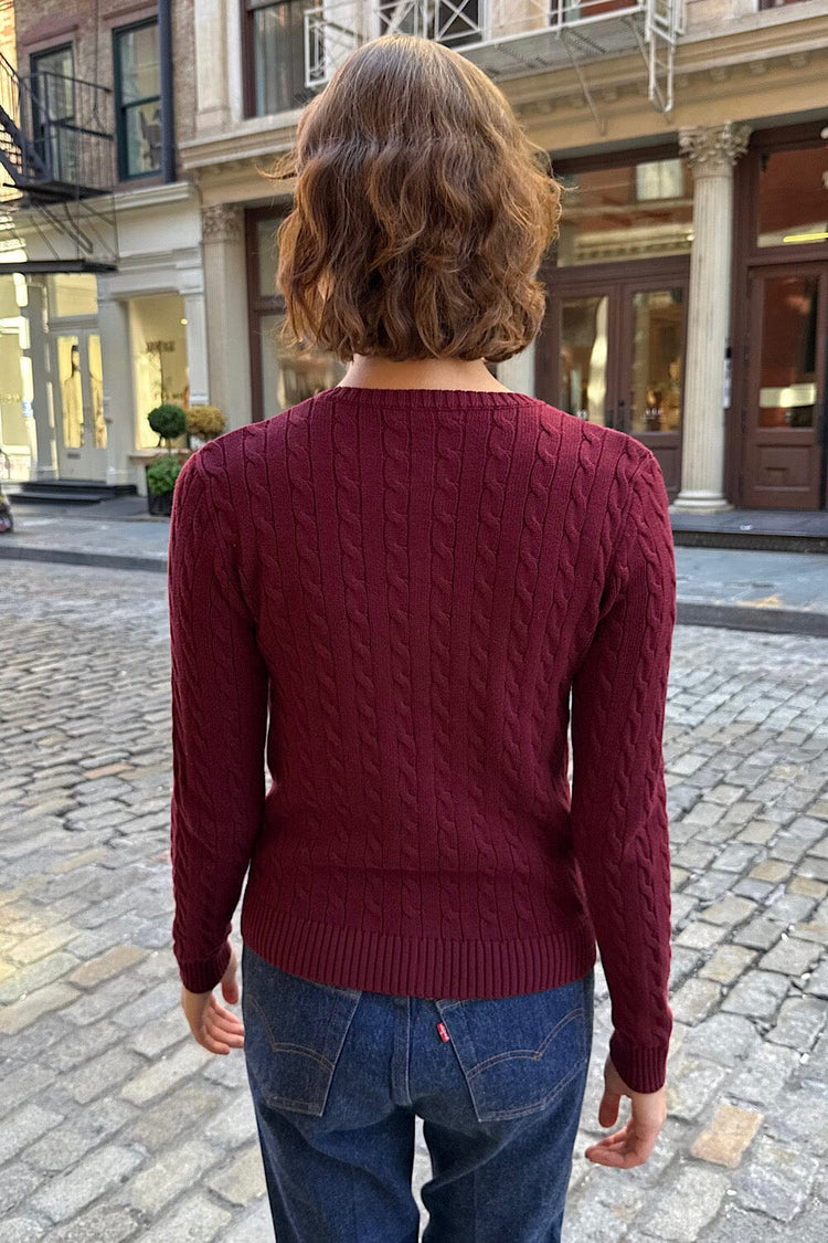 Brandy Melville Amalie Cable Knit Cardigan