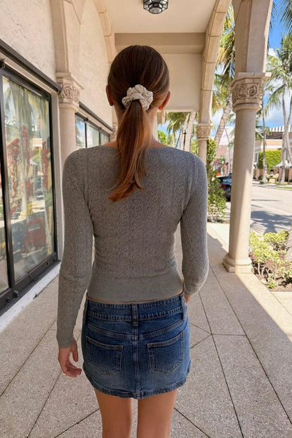 Brandy Melville Bri Eyelet Sweater