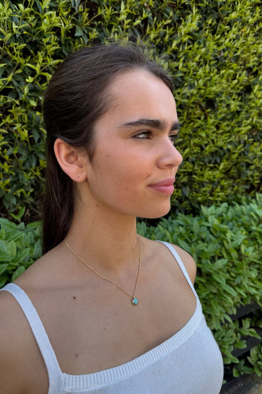 Brandy Melville Turquoise Gem Necklace