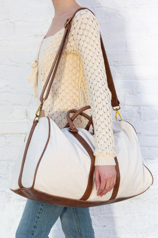 Brandy Melville Ivory Duffle Bag
