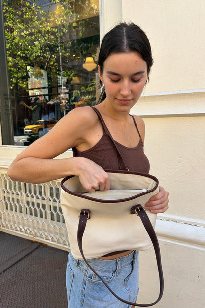 Brandy Melville Buckle Canvas Shoulder Bag