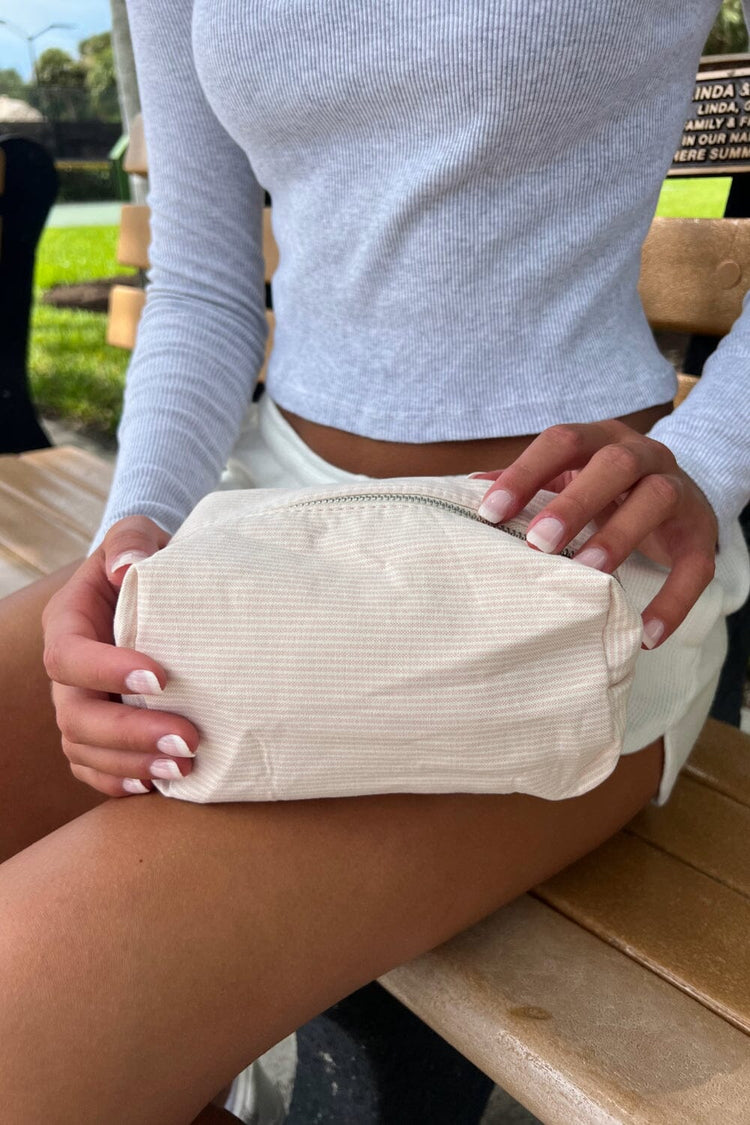 Brandy Melville Striped Makeup Bag