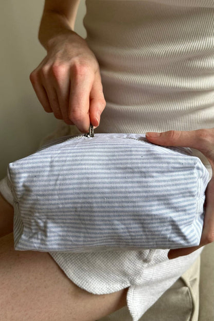 Brandy Melville Striped Makeup Bag