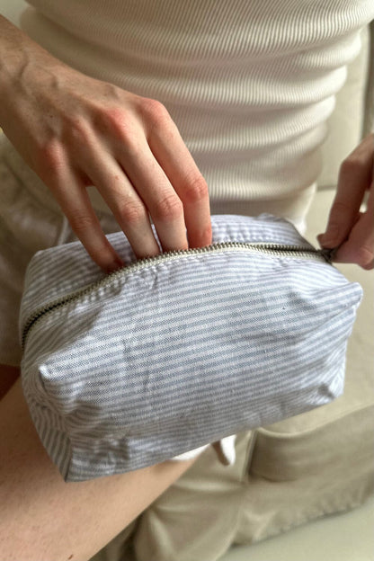 Brandy Melville Striped Makeup Bag