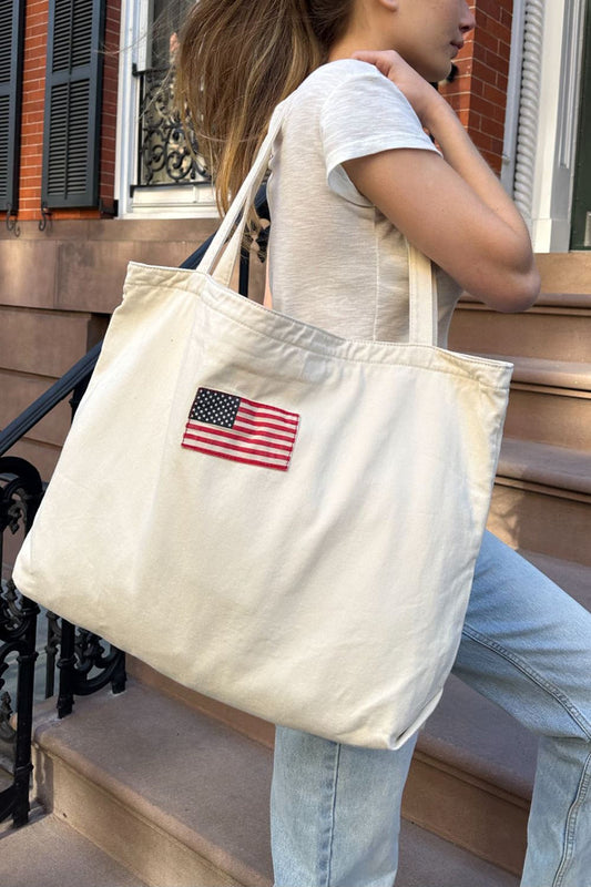 Brandy Melville American Flag Tote Bag