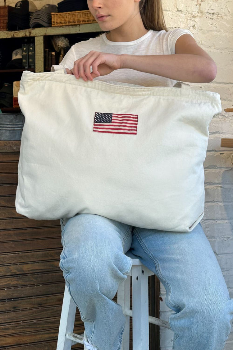 Brandy Melville American Flag Tote Bag