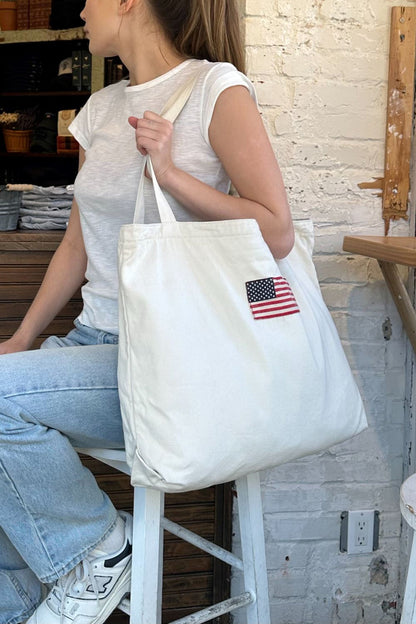 Brandy Melville American Flag Tote Bag