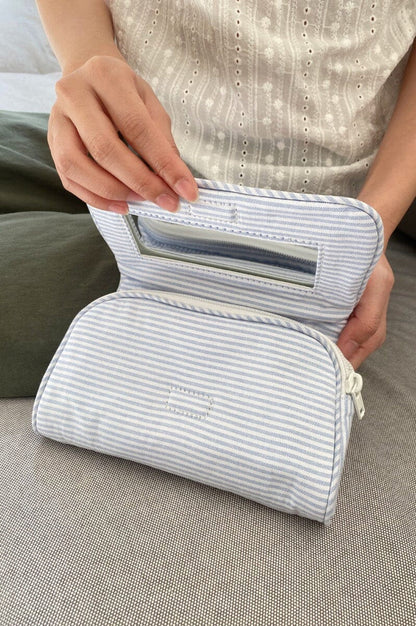 Brandy Melville Stripe Makeup Bag