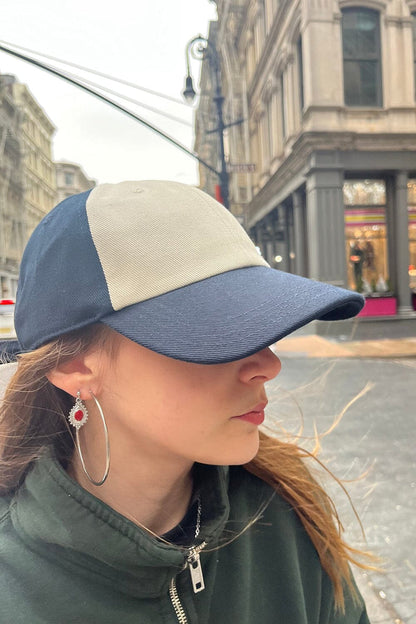 Brandy Melville Katherine Navy Colorblock Baseball Cap