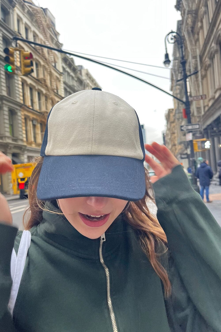 Brandy Melville Katherine Navy Colorblock Baseball Cap