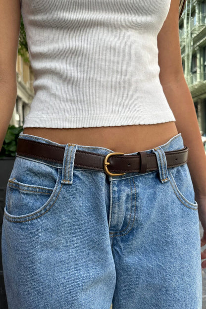 Brandy Melville Faux Leather Buckle Belt
