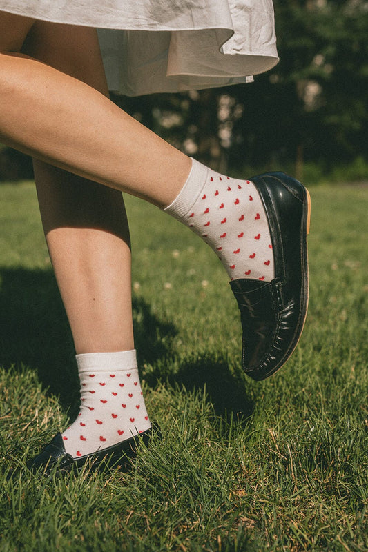Brandy Melville Heart Socks