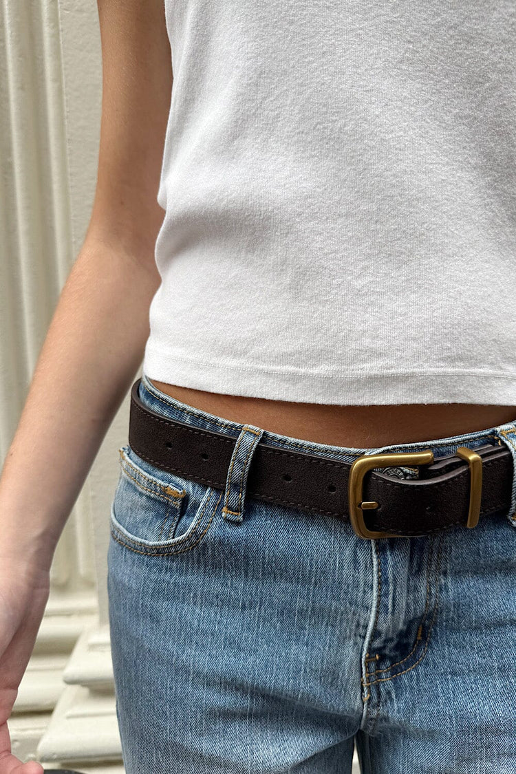 Brandy Melville Faux Leather Buckle Belt