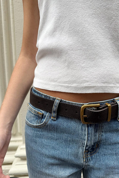 Brandy Melville Faux Leather Buckle Belt