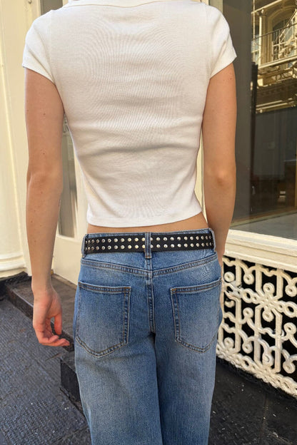 Brandy Melville Faux Leather Stud Belt