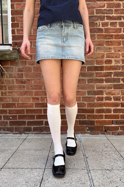 Brandy Melville White Long Socks