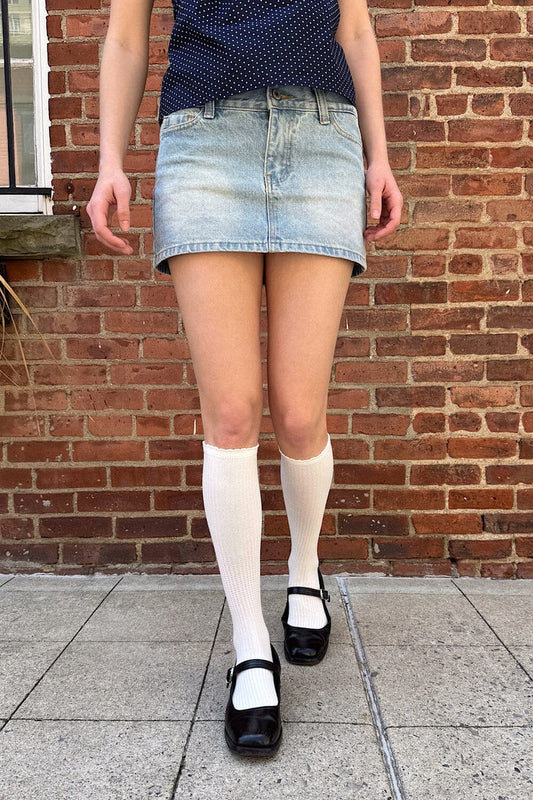 Brandy Melville White Long Socks