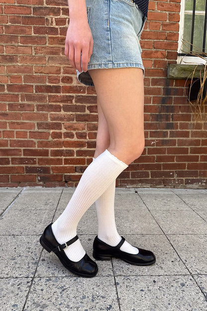 Brandy Melville White Long Socks