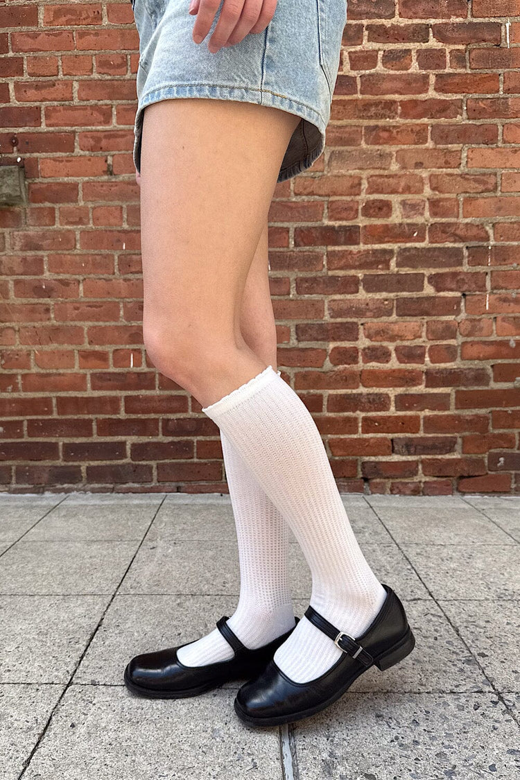 Brandy Melville White Long Socks