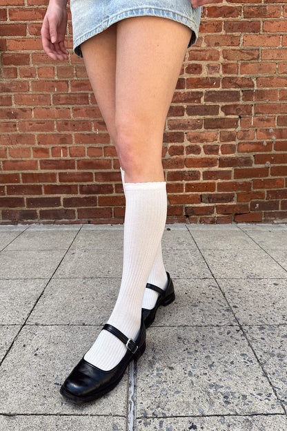 Brandy Melville White Long Socks