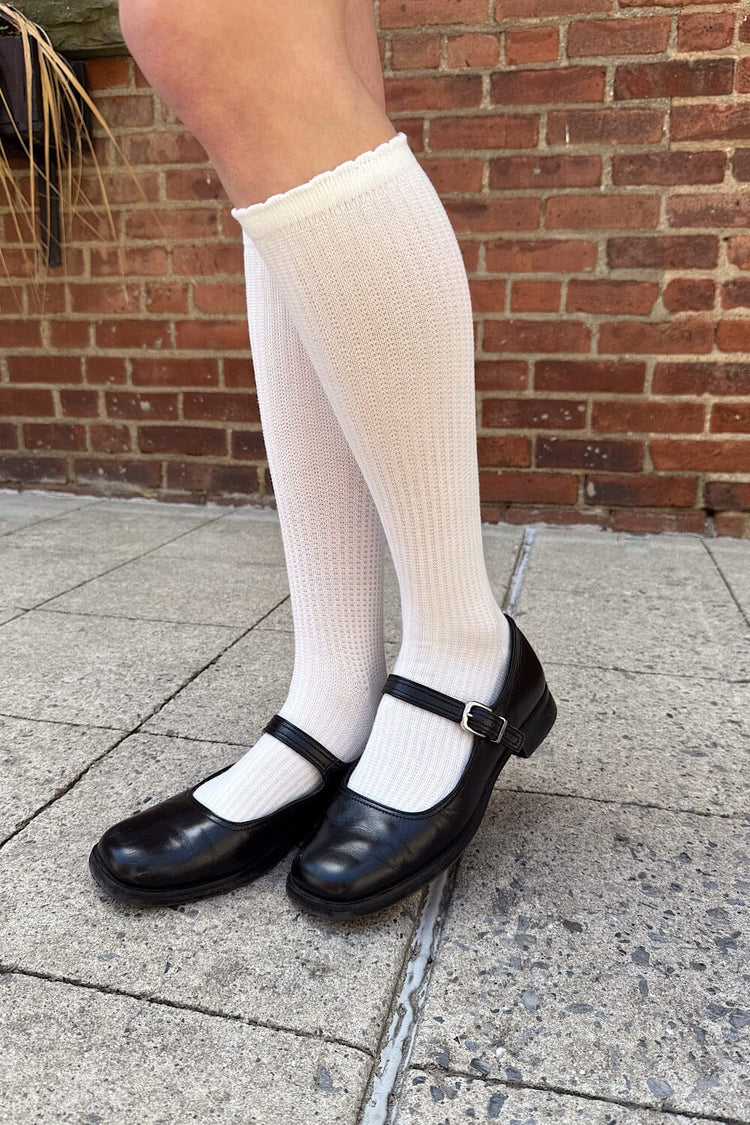 Brandy Melville White Long Socks