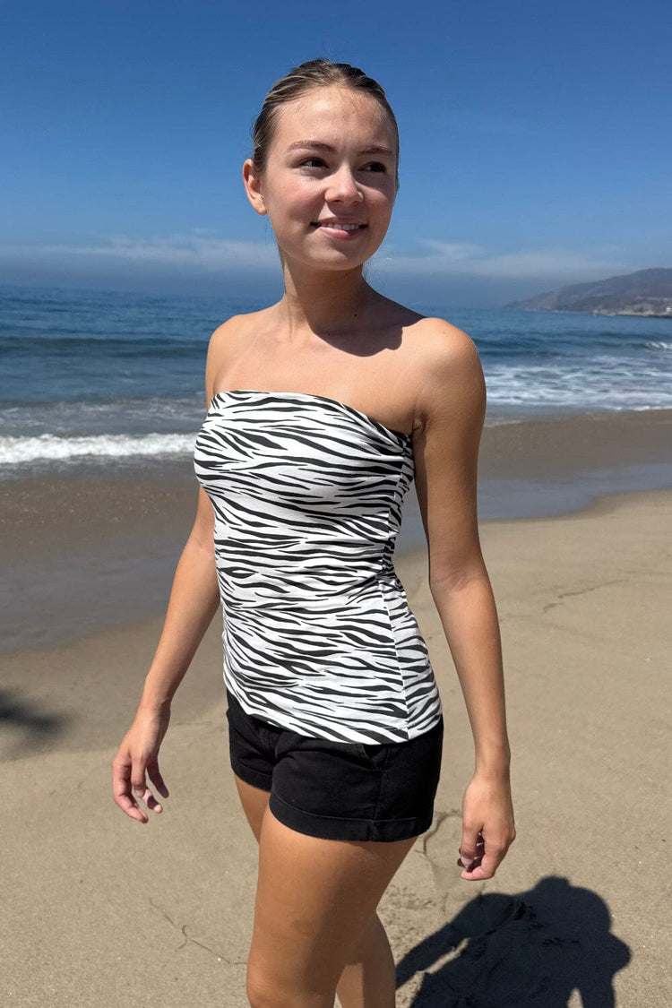 Brandy Melville Evelyn Zebra Tube Top