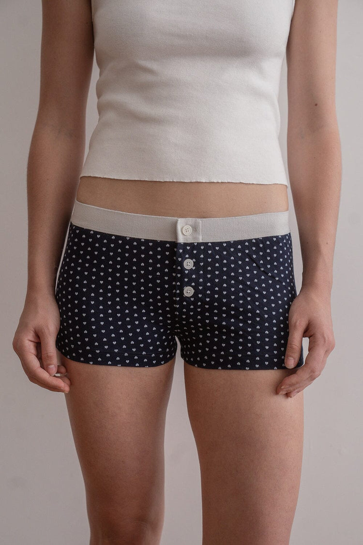 Brandy Melville Boy Short Heart Underwear
